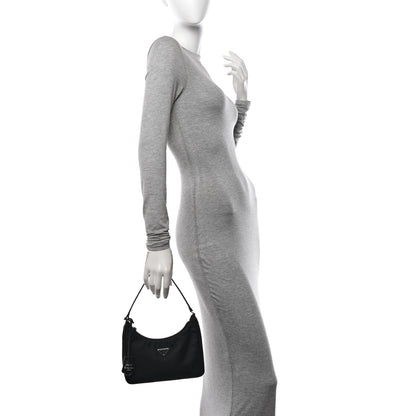 Prada Tessuto Nylon Saffiano Mini Re-Edition 2005 Bag Black 2 of 13