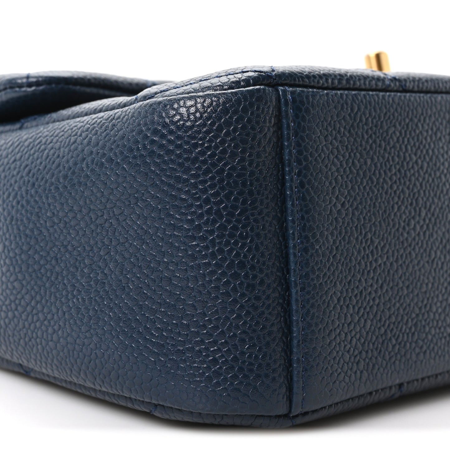 Caviar Quilted Chain Soul Flap Navy Blue
