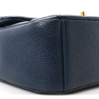 Chanel Caviar Quilted Chain Soul Flap Navy Blue 9 of 10