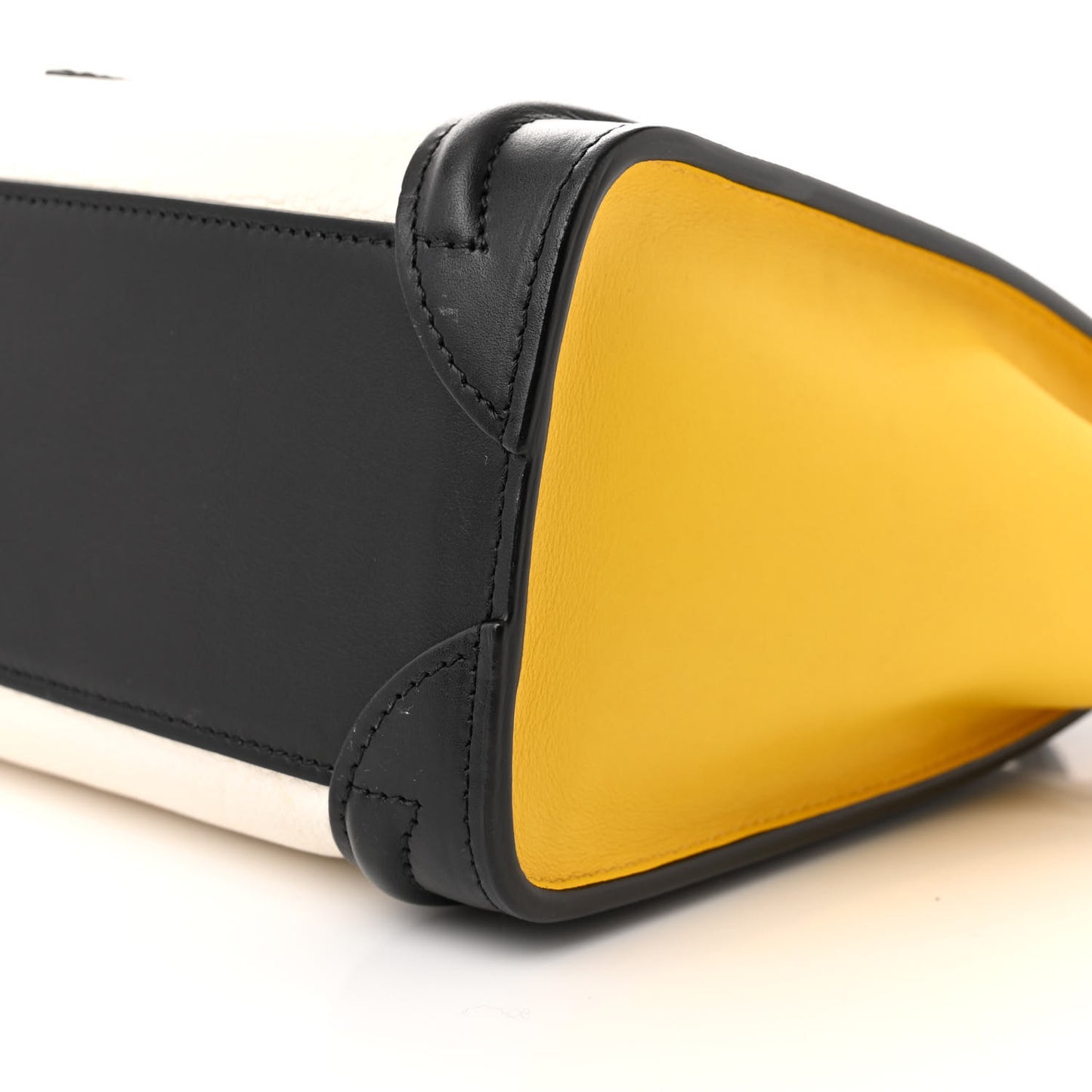 Elephant Calfskin Nano Tri-Color Luggage Yellow