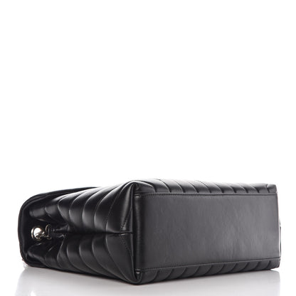 Saint Laurent Calfskin Y Quilted Monogram Medium Loulou Chain Satchel Black 4 of 10