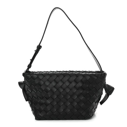 Bottega Veneta Nappa Intrecciato Tie Shoulder Bag Black 1 of 10