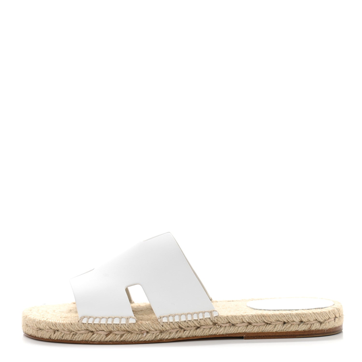 Hermes Calfskin Mens Antigua Espadrille Sandals 43 White 1 of 9