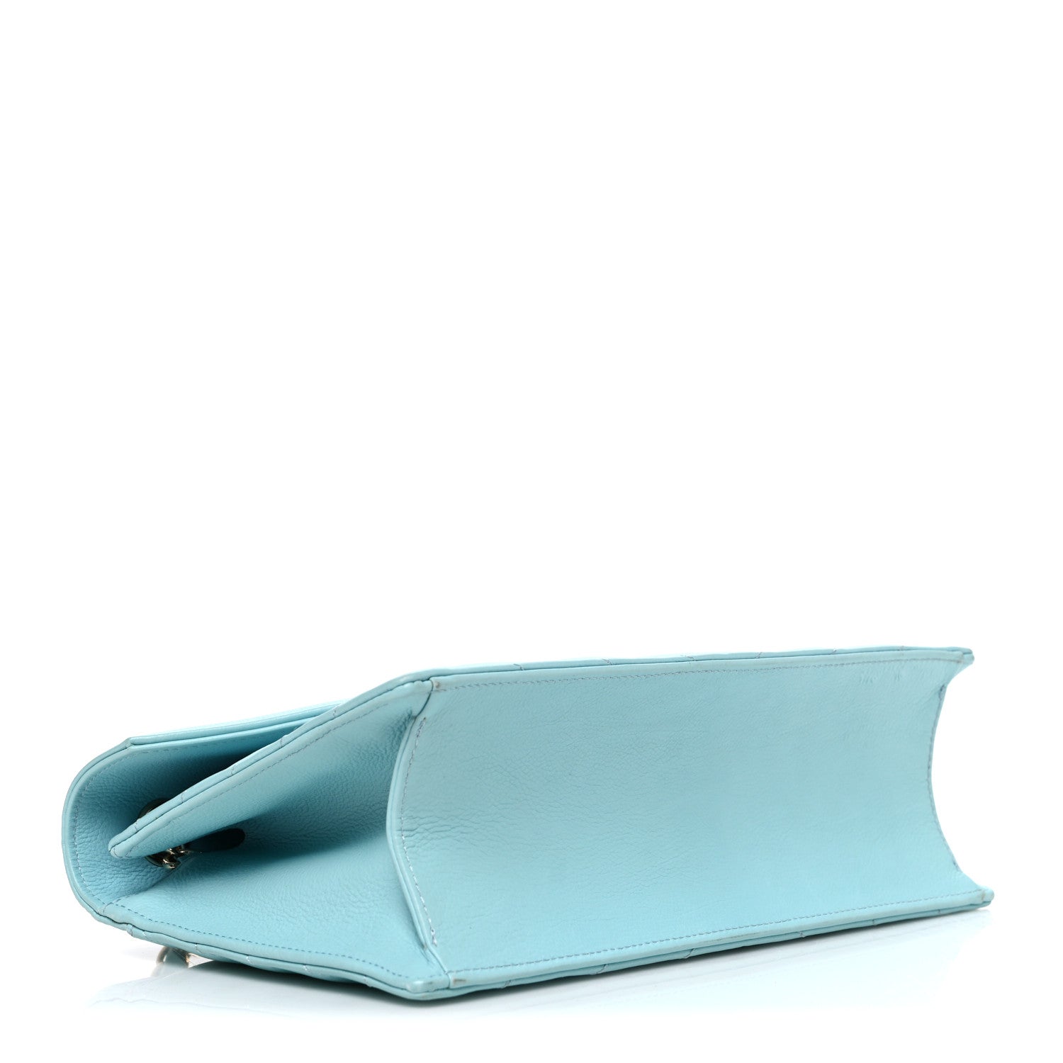 Chanel Calfskin Quilted Chevron Envelope Flap Turquoise 3 of 9