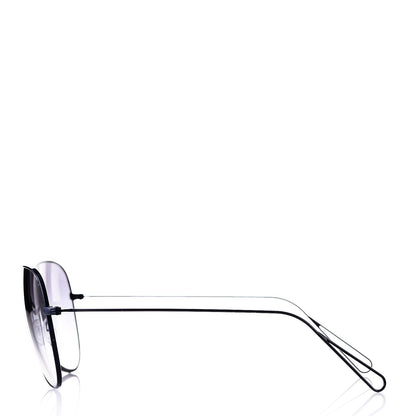 Oliver Peoples Matt Round Sunglasses Navy Blue 2 of 6
