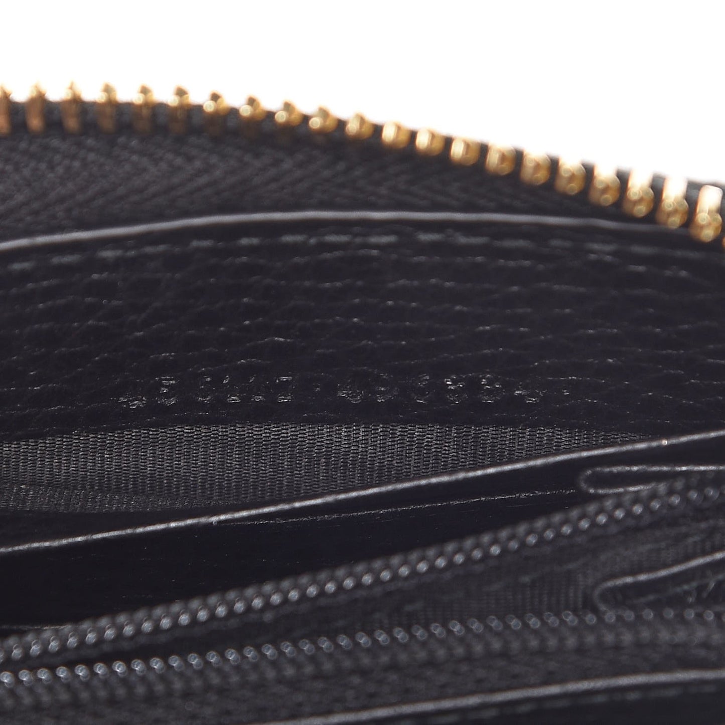 Dollar Calfskin GG Marmont Zip Around Wallet Black