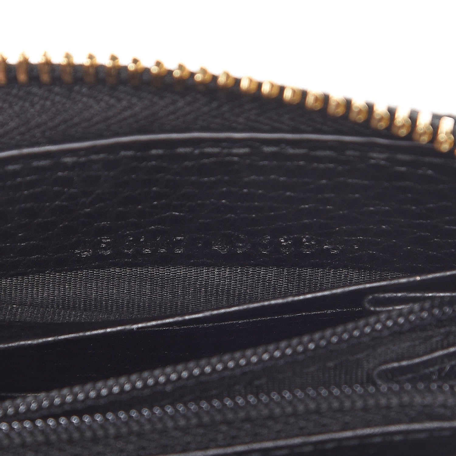 Gucci Dollar Calfskin GG Marmont Zip Around Wallet Black 7 of 8