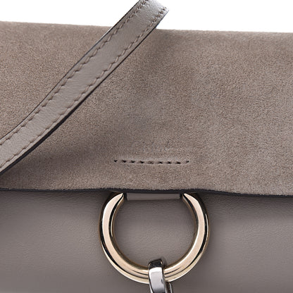 Chloe Suede Calfskin Mini Faye Shoulder Bag Motty Grey 10 of 10