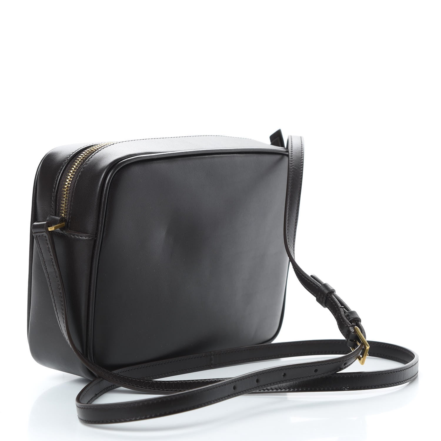 Saint Laurent Pony Hair Calfskin Studded Monogram Lou Camera Bag Dusty White Brown 3 of 11