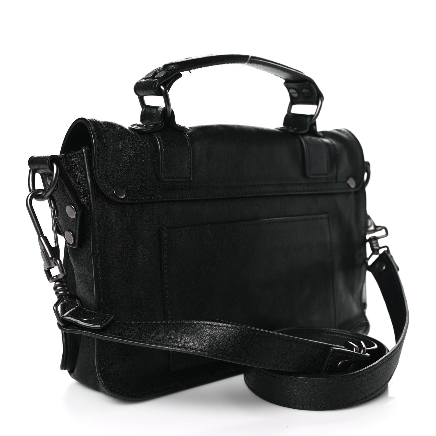 Proenza Schouler Lambskin Tiny PS1 Satchel Black 3 of 8