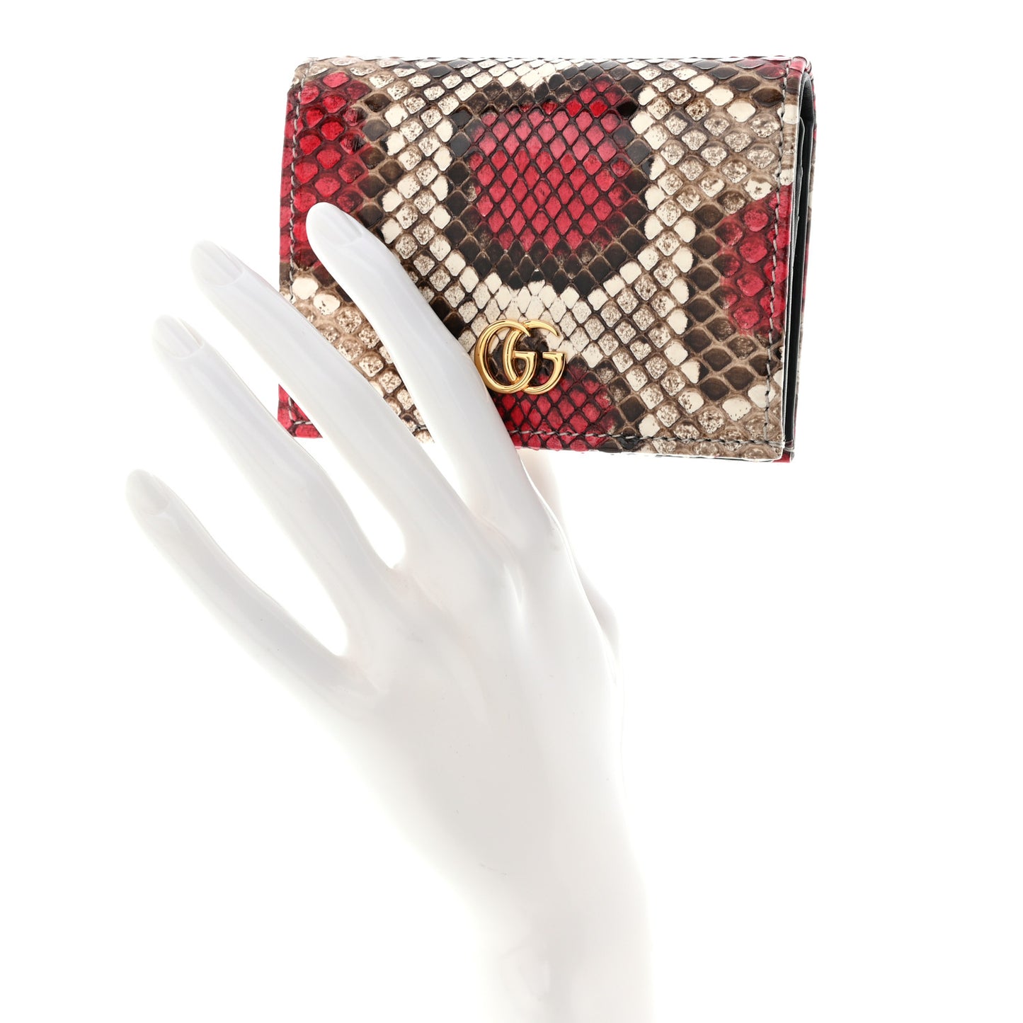 Snakeskin GG Marmont Card Case