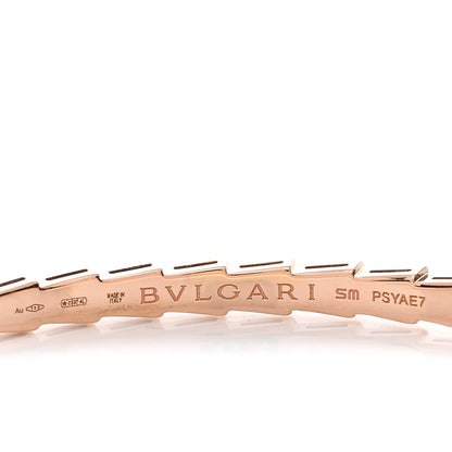 Bulgari 18K Rose Gold Diamond Serpenti Viper Bangle Bracelet SM 3 of 3