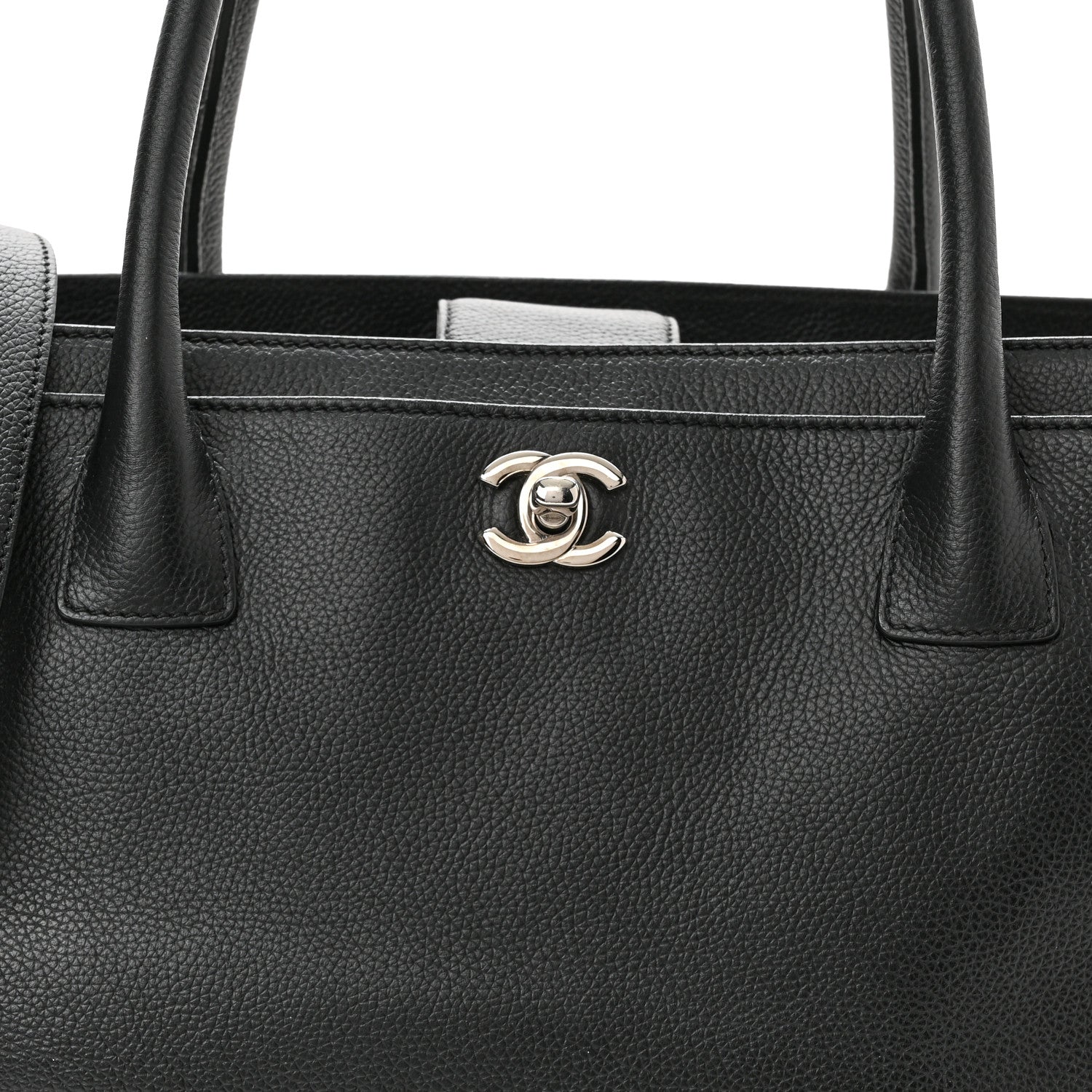 Chanel Calfskin Cerf Executive Shopper Tote Black 8 of 12