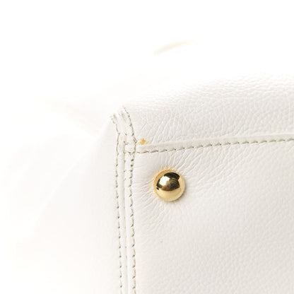 Chanel Calfskin Cerf Executive Shopper Tote White 12 of 13