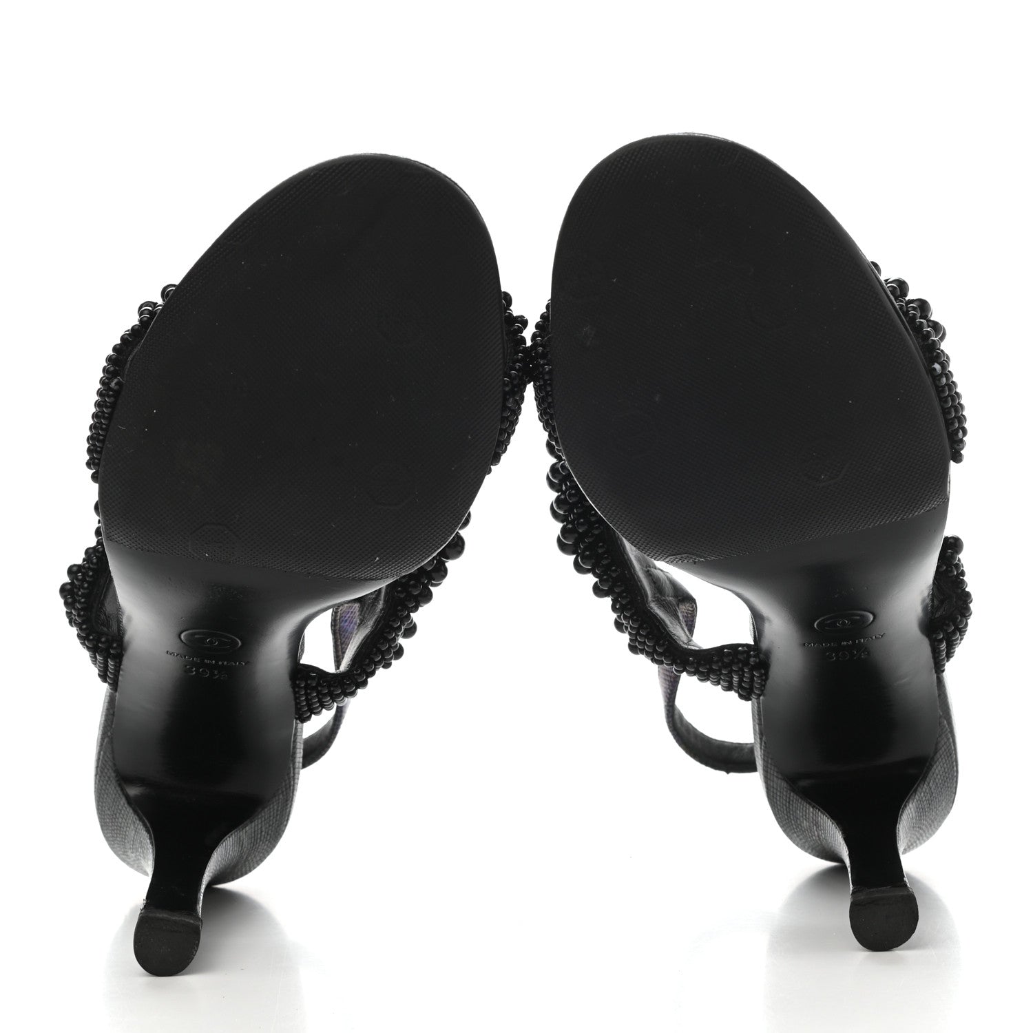 Chanel Fantasy Calfskin Pearl Pump 39 Black 9 of 12