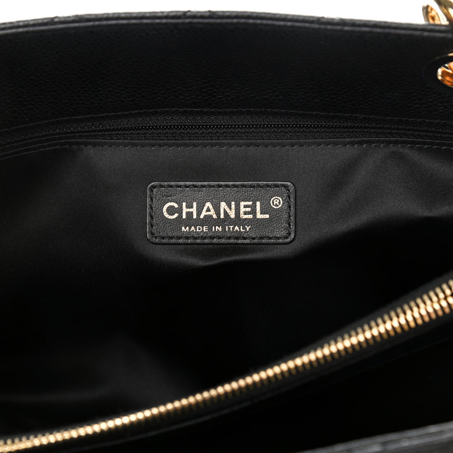Caviar Quilted Grand Shopping Tote GST Black