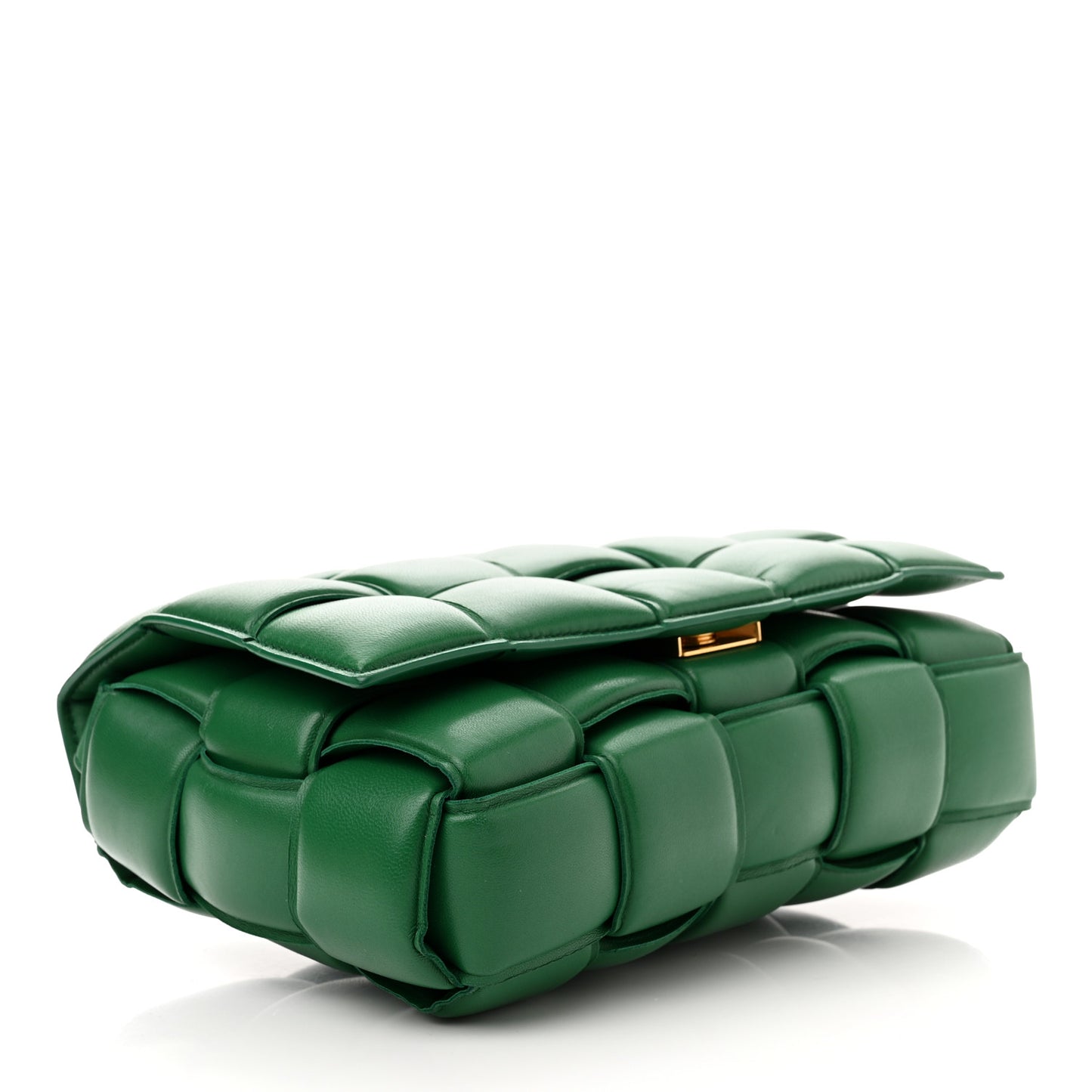 Nappa Maxi Intreccio Padded Cassette Crossbody Bag Racing Green