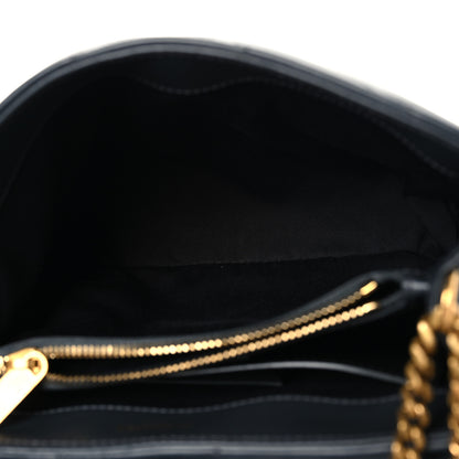 Saint Laurent Calfskin Y Quilted Monogram Small Loulou Chain Satchel Dark Smog 5 of 10