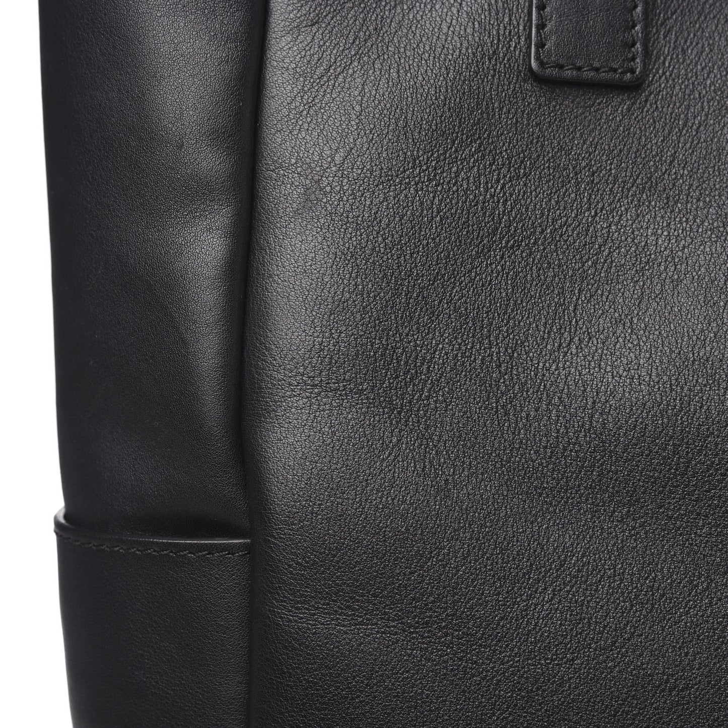 Calfskin Perforated Skull Tote Black