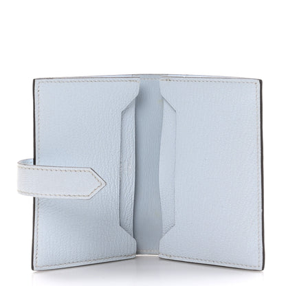 Hermes Chevre Mysore Bearn Card Holder Wallet Bleu Brume 5 of 10