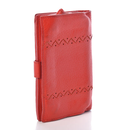 Bottega Veneta Grained Calfskin Continental Snap Wallet Rosso 3 of 13