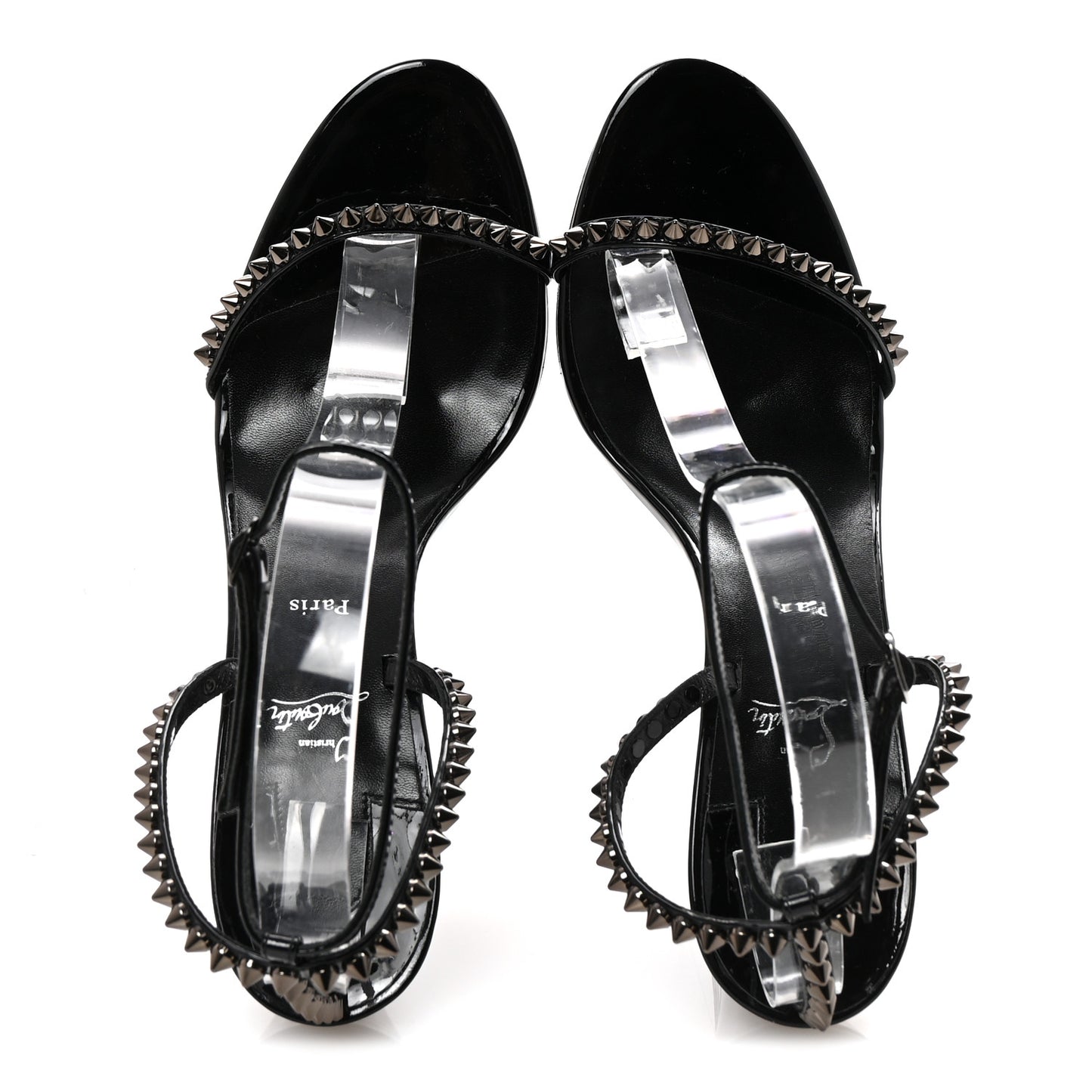 Patent Calfskin So Me Spike 85 Wedge Sandals 41 Black