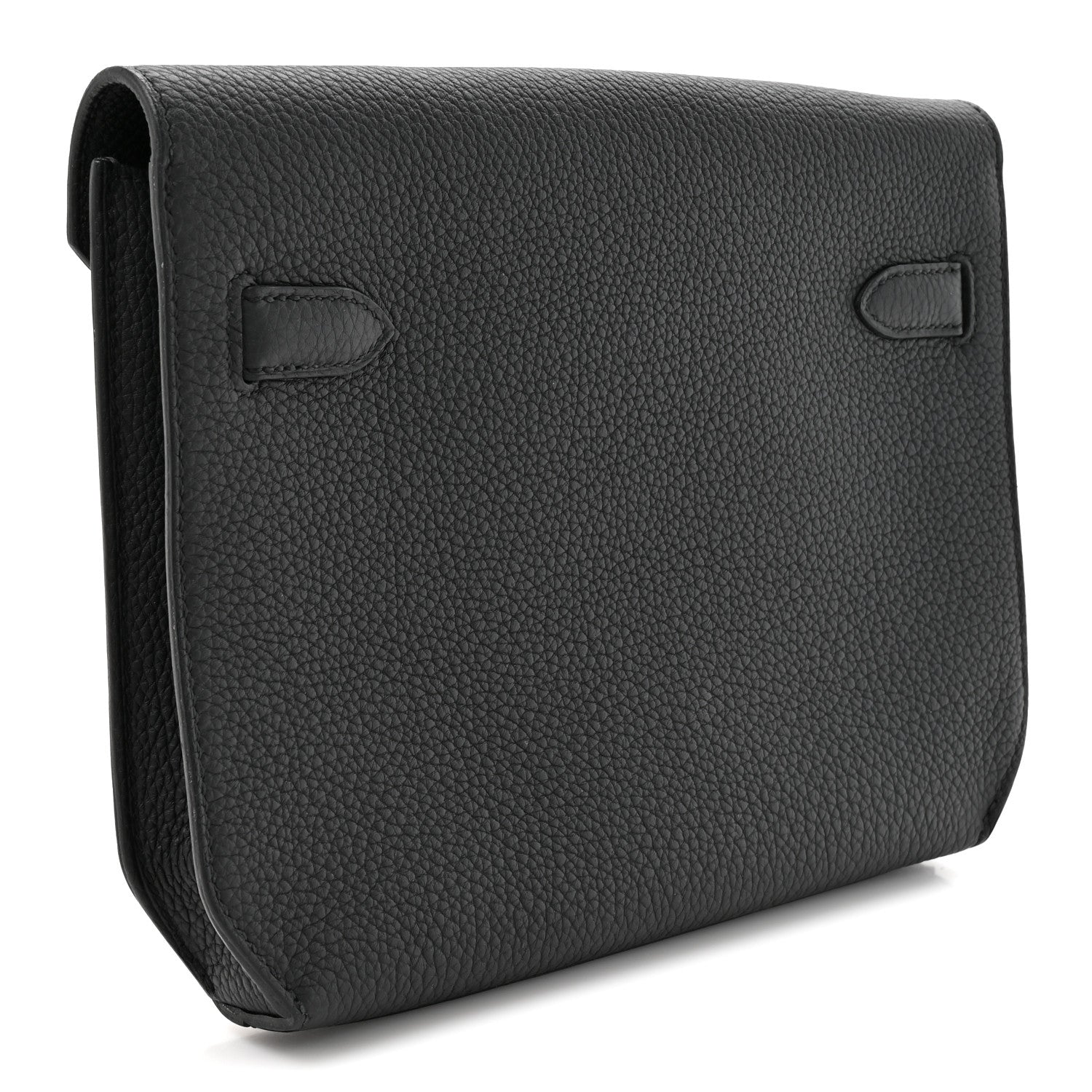 Hermes Togo Kelly Depeches 25 Pouch So Black 3 of 7