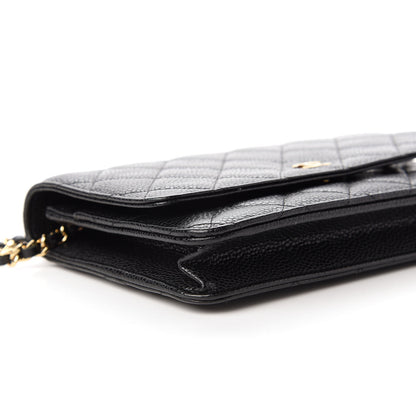 Chanel Caviar Quilted Wallet On Chain WOC Black 6 of 12