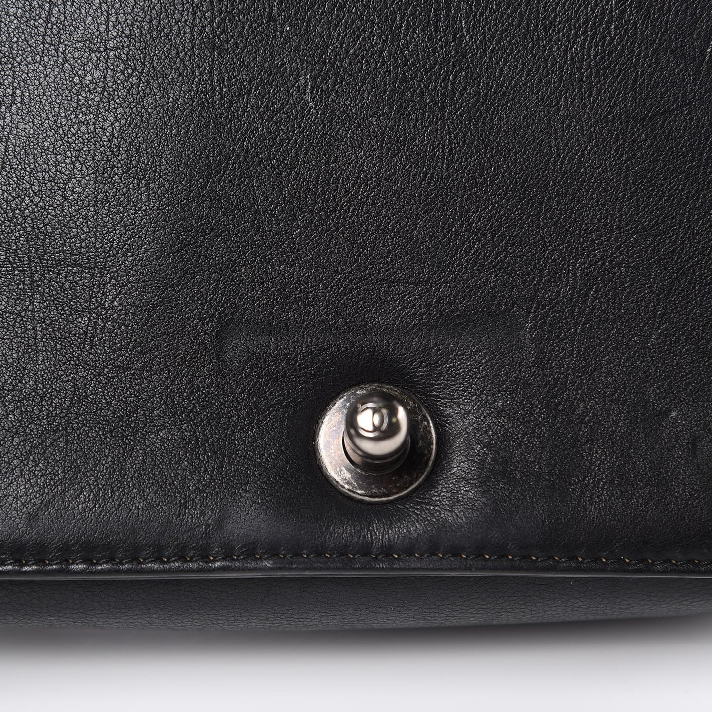 Calfskin Quilted Small Boy Flap Black