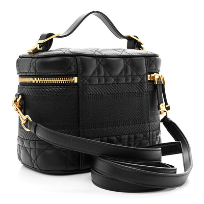 Christian Dior Lambskin Cannage Small Diortravel Vanity Case Black 3 of 10