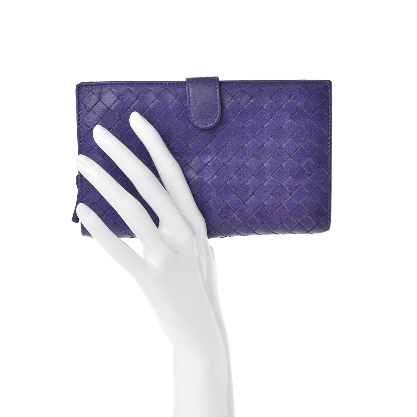 Nappa Intrecciato Continental Snap Wallet Anemone