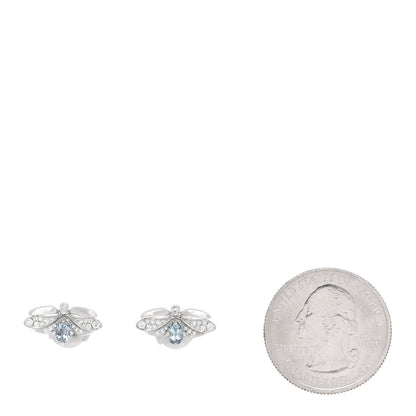 Tiffany Platinum Diamond Aquamarine Paper Flowers Firefly Earrings 2 of 4