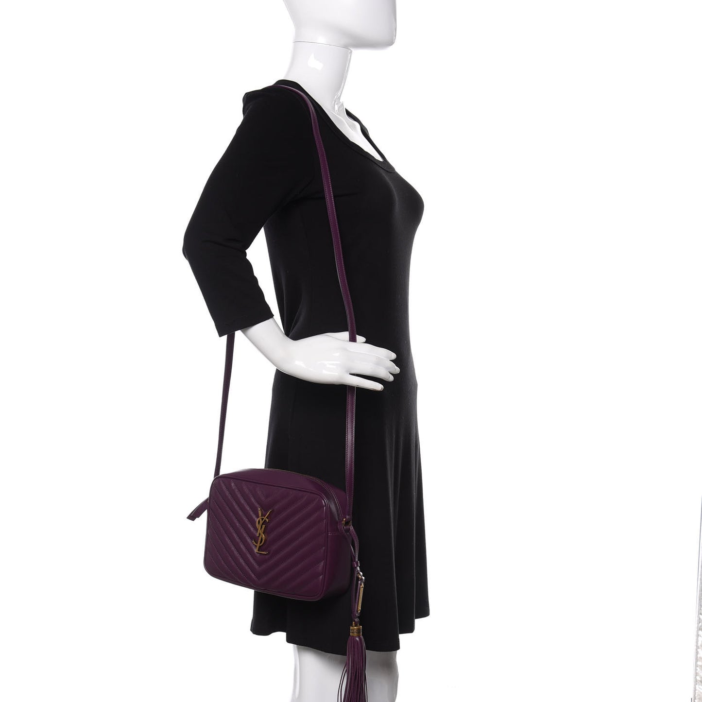 Calfskin Matelasse Monogram Lou Camera Bag Purple