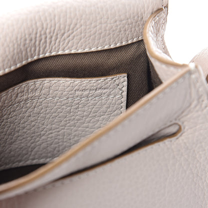 Chloe Calfskin Mini Marcie Round Crossbody Bag Abstract White 6 of 8