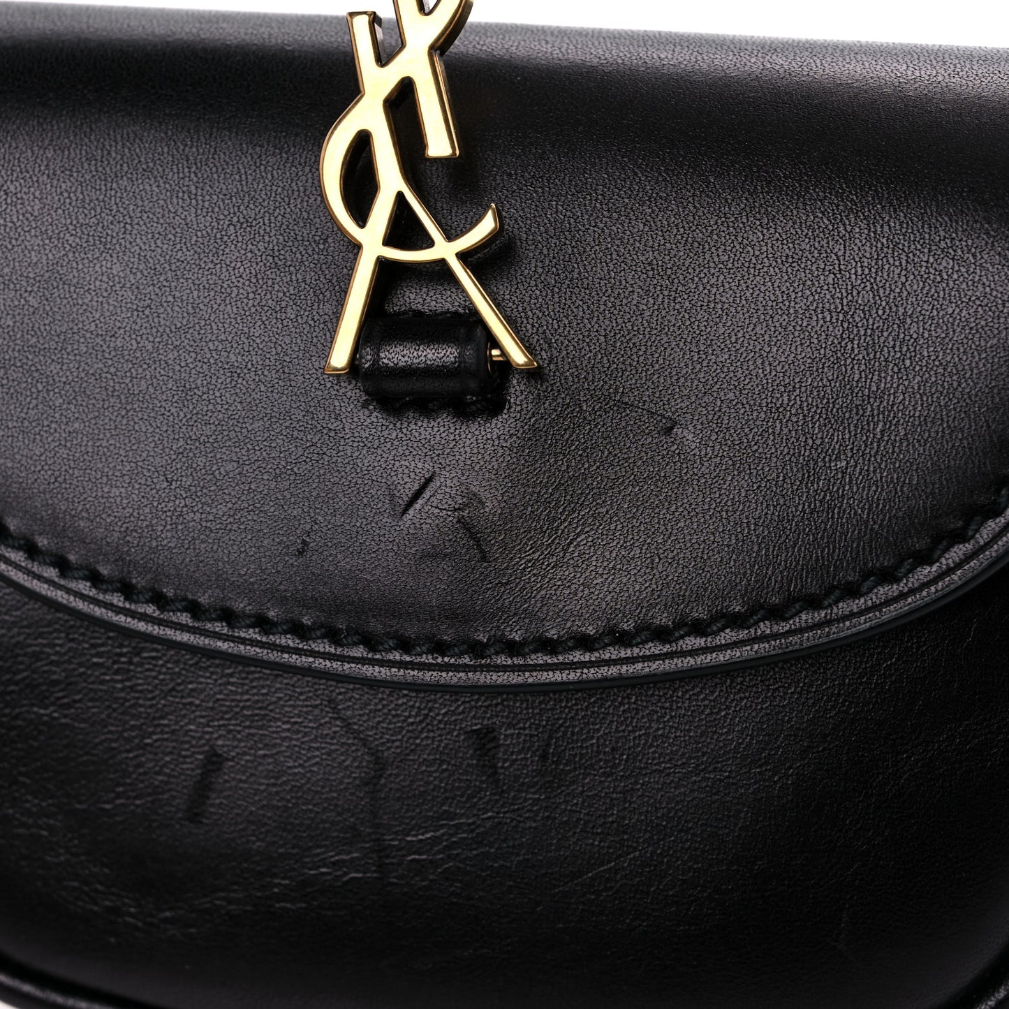 Smooth Calfskin Mini Classic Monogram Kaia Belt Black