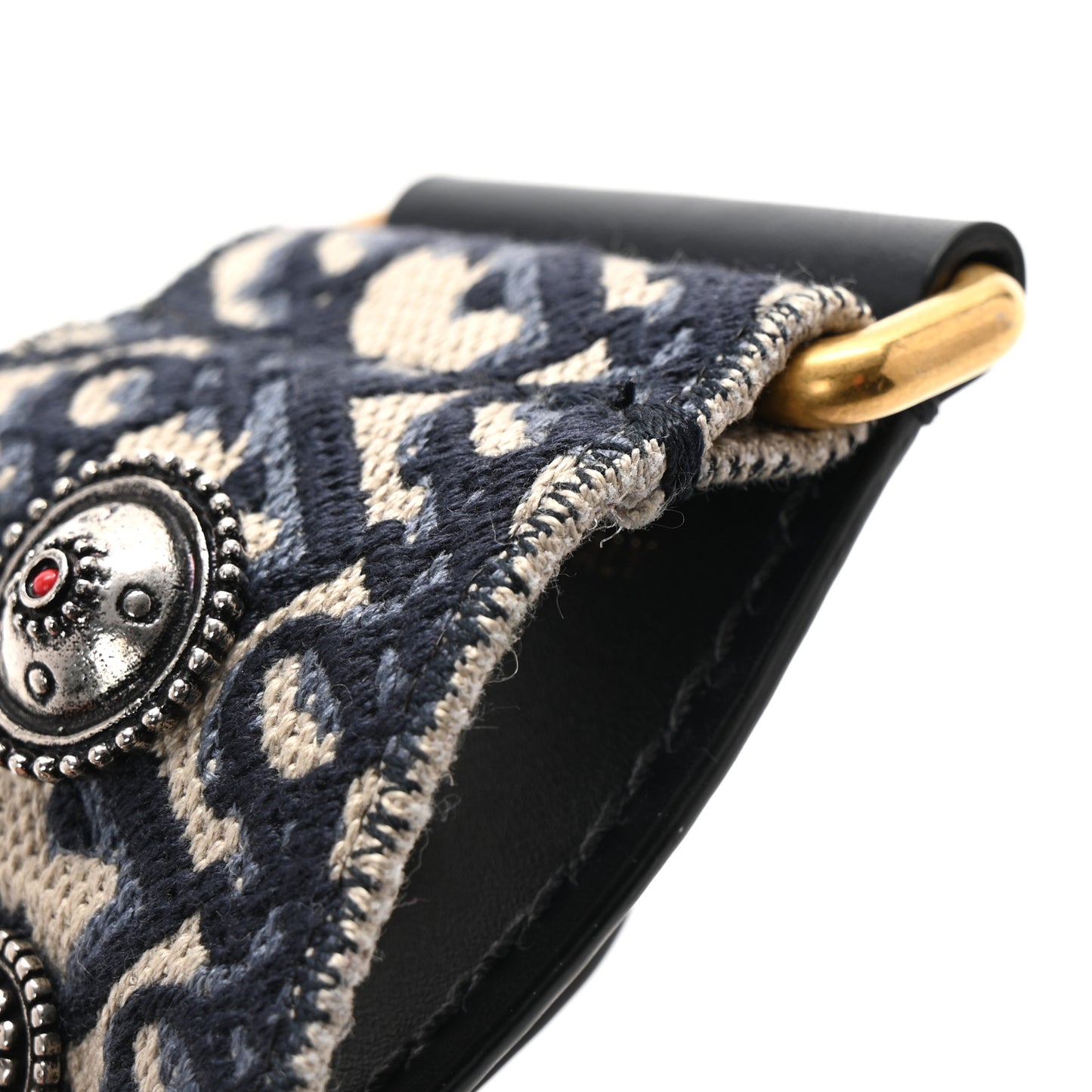 Oblique Studded Shoulder Strap Blue