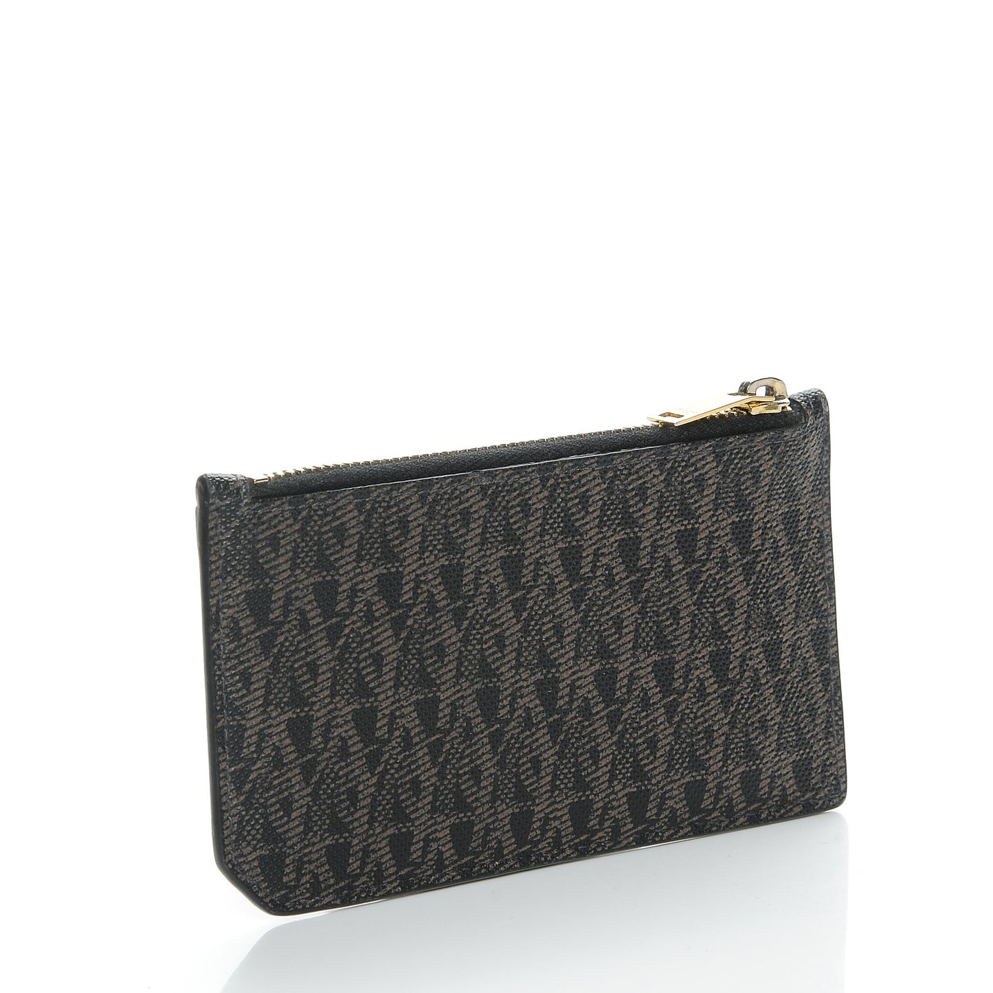 Classic Toile Monogram 5 Fragments Zip Pouch Card Holder Black