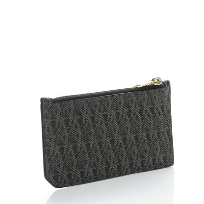 Saint Laurent Classic Toile Monogram 5 Fragments Zip Pouch Card Holder Black 3 of 7