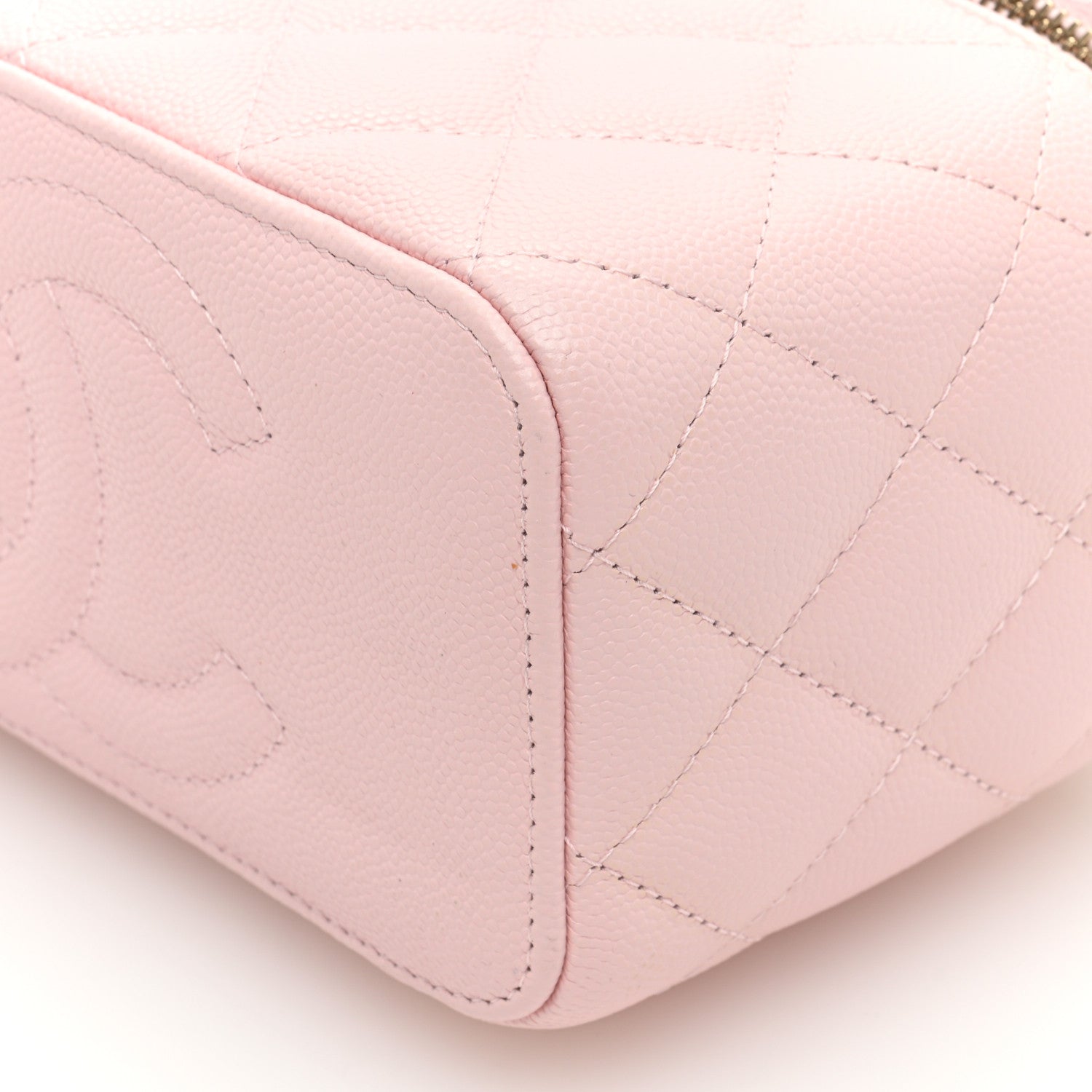 Chanel Caviar Quilted Small Vanity Case With Chain Light Pink 11 of 12