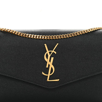 Saint Laurent Grain De Poudre Uptown Chain Wallet Black 9 of 11