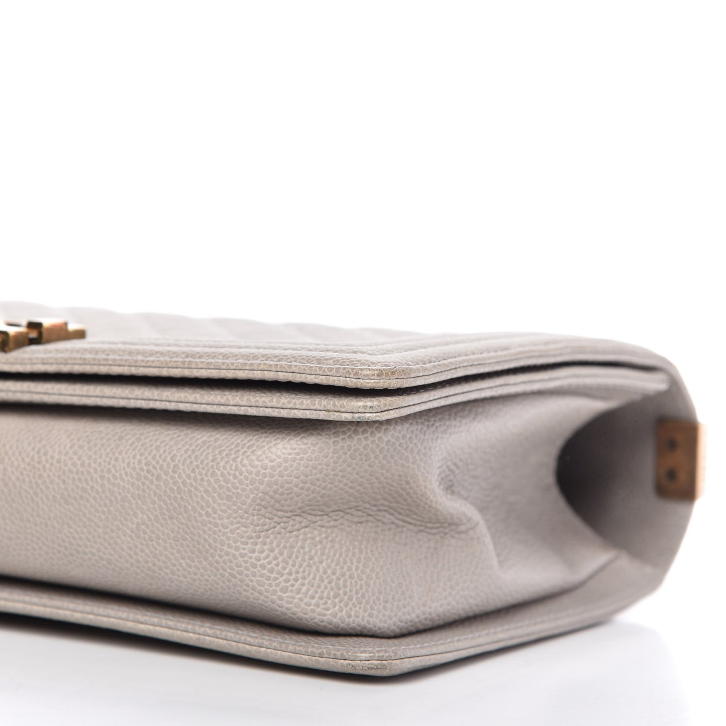 Caviar Quilted New Medium Boy Flap Grey