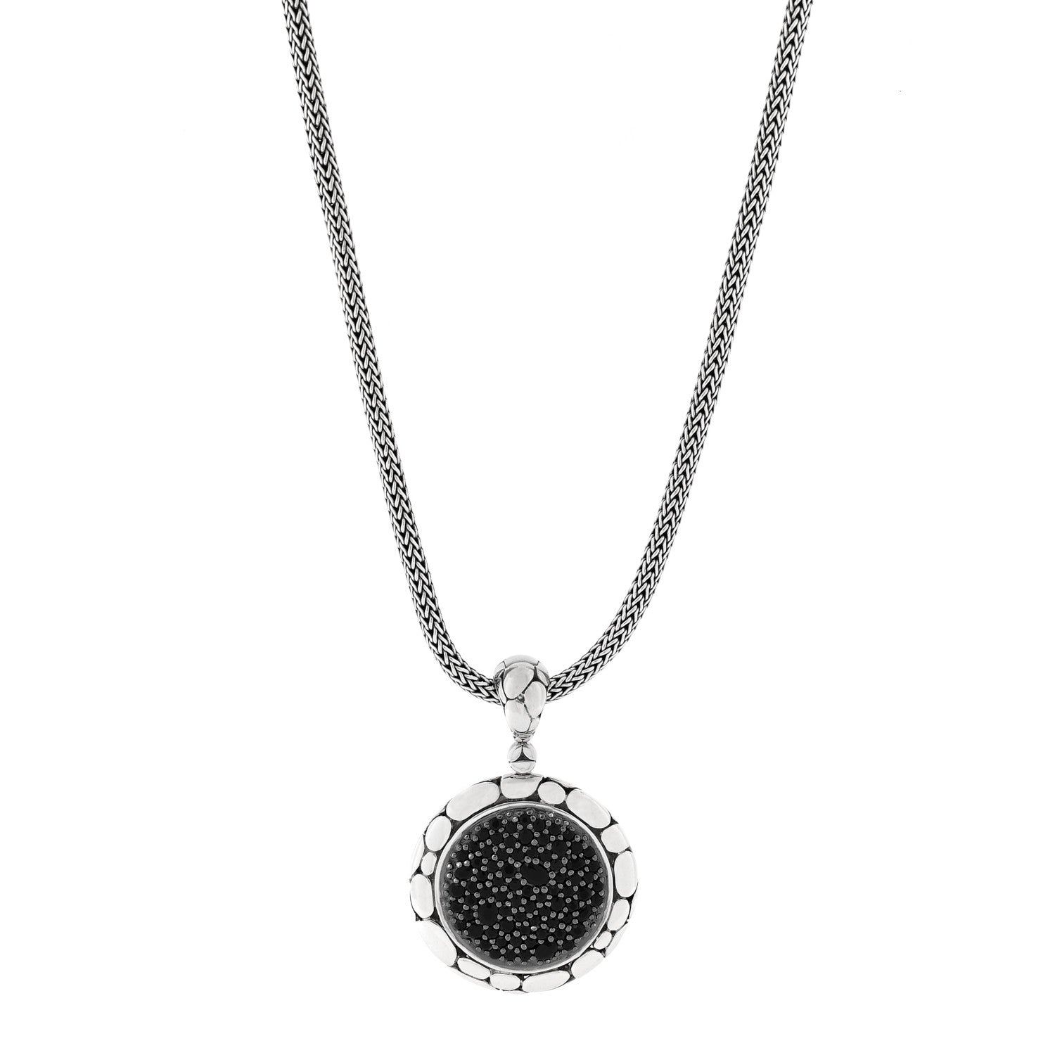 John Hardy Sterling Silver Black Sapphire Kali Lavafire Pendant Necklace 1 of 6