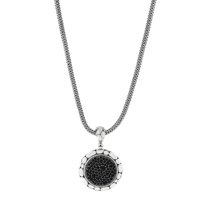 John Hardy Sterling Silver Black Sapphire Kali Lavafire Pendant Necklace 1 of 6