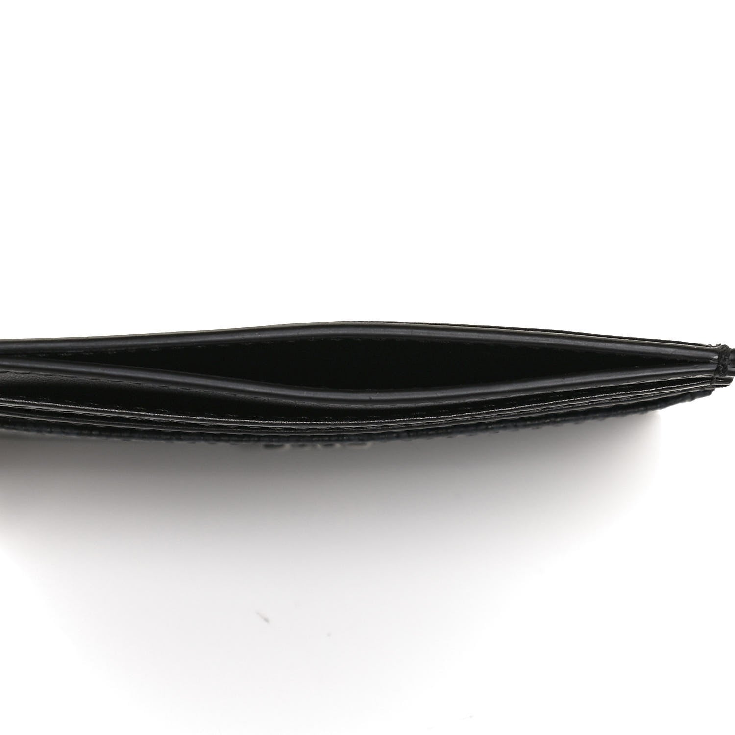 Christian Dior Coated Canvas Calfskin CD Diamond Card Holder Black 4 of 8