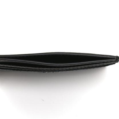 Christian Dior Coated Canvas Calfskin CD Diamond Card Holder Black 4 of 8