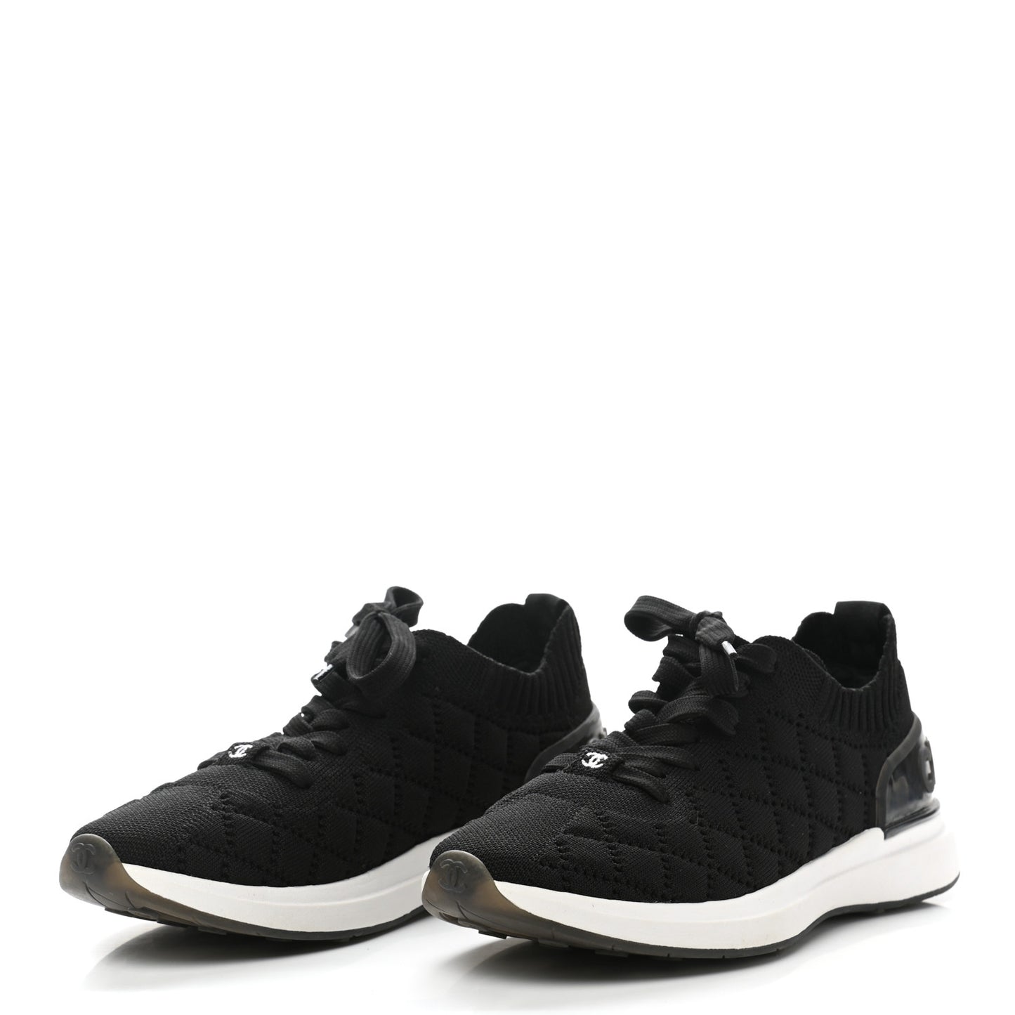 Fabric Logo Sneakers 38 Black