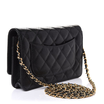 Chanel Caviar Quilted Wallet On Chain WOC Black 2 of 10