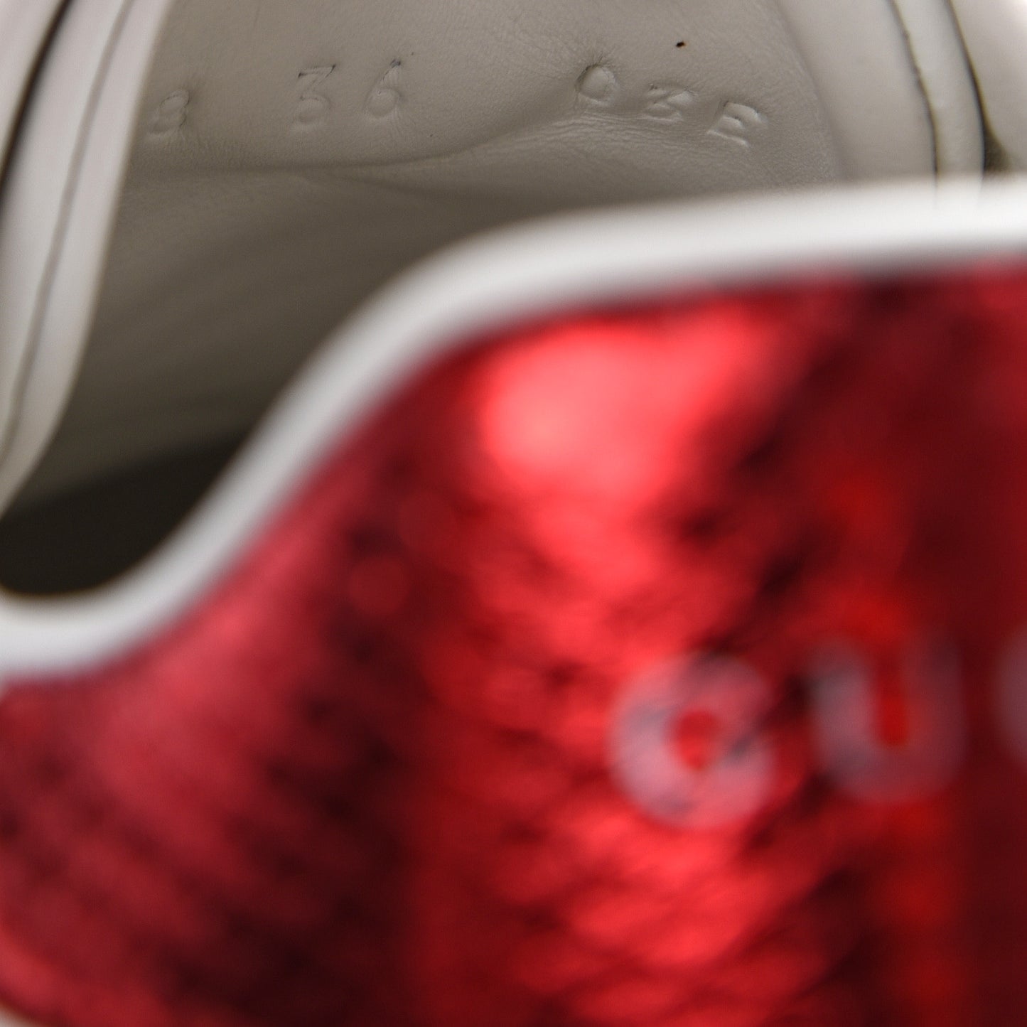 Calfskin Ayers Web Heart Embroidered Ace Sneakers 36 White