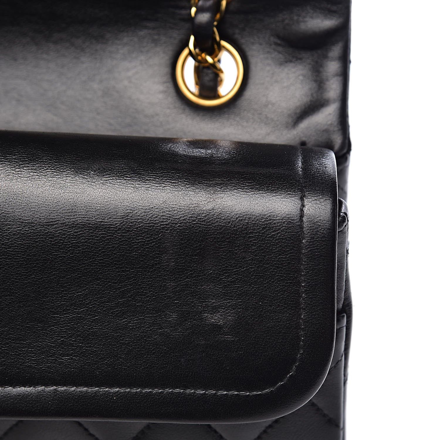 Chanel Lambskin Quilted Medium Double Flap Black 10 of 14