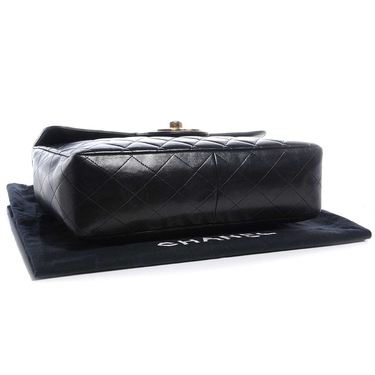 Lambskin Jumbo Flap Black